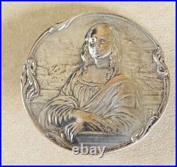 Ex Rare Antique Armand Bargas silver plated MONA LISA, ca, early 1900s Ex Rare Antique Armand Bargas silver plated MONA LISA, ca, early 1900s
