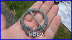 Excellent Condition Very Rare Complete Early Medieval Zoomorphic Bronze Fibula