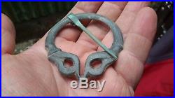 Excellent Condition Very Rare Complete Early Medieval Zoomorphic Bronze Fibula