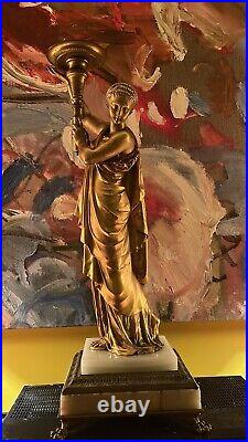 Exquisite GOLD ORMOLU LIGHT Early 19th Century Lamp V RARE LUXURY ITEM