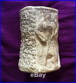 Ext Rare Ancient Near Eastern Clay Tablet Early Form Of Writing Vessel! 2000bc