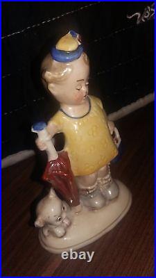 Extremeley Rare Antique Mabel Luice Attwell Figurine With Fido 1930, s
