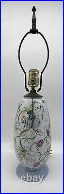 Extremely RARE Antique Vintage Antonio Ronzan Hand Painted Porcelain Table Lamp