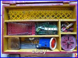 Extremely Rare! Antique Meccano Erector Set No. 000 Wood Box, Very Early Set Exc