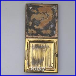 Extremely rare antique novelty suitcase enamel Compact Powder Box C. Early 20thC