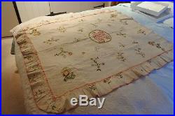Extremely rare early 18th Century baby cot coverlet with provenance from 1705