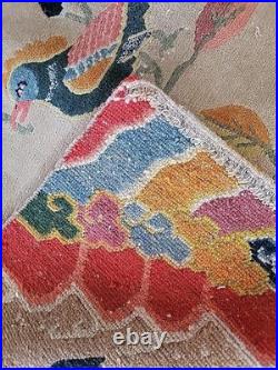 Fantastic Early Antique Rare 3x5.6 Tibetan Rug