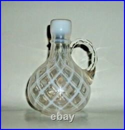 Fenton RARE Diamond Optic Opal Lamp Base Bottle Made for Edward Paul Co. 1940s