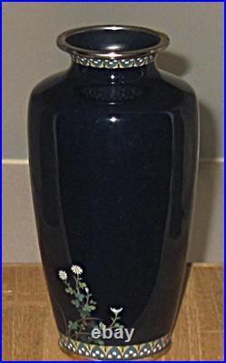 Fine Antique Early Inaba Signed Japanese Cloisonne Vase Rare Mark with Bird