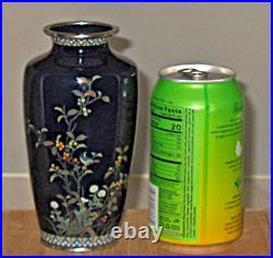 Fine Antique Early Inaba Signed Japanese Cloisonne Vase Rare Mark with Bird