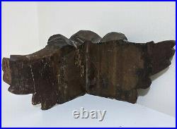 Fine Rare Early 17th Century Carved Oak Church Beam End Angel c1600