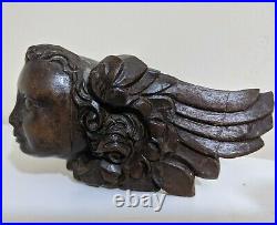 Fine Rare Early 17th Century Carved Oak Church Beam End Angel c1600