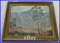 Finest Amy Difley Brown Painting Antique Early California Landscape Rare Woman