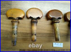 Five Fine & Rare Early 19th C. Antique Boxwood Cello Pegs. (A. C. 2) Five Fine & Rare Early 19th C. Antique Boxwood Cello Pegs. (A. C. 2)