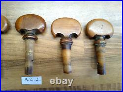 Five Fine & Rare Early 19th C. Antique Boxwood Cello Pegs. (A. C. 2) Five Fine & Rare Early 19th C. Antique Boxwood Cello Pegs. (A. C. 2)