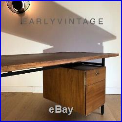 Florence Knoll Rare Dining Table mod. 503 Early Executive Walnut Desk Design 1950