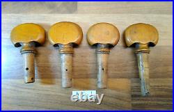 Four Fine, Rare Early 19th C. Antique Boxwood Cello Pegs. (A. C. 1) Four Fine, Rare Early 19th C. Antique Boxwood Cello Pegs. (A. C. 1)