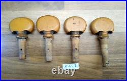 Four Fine, Rare Early 19th C. Antique Boxwood Cello Pegs. (A. C. 1) Four Fine, Rare Early 19th C. Antique Boxwood Cello Pegs. (A. C. 1)