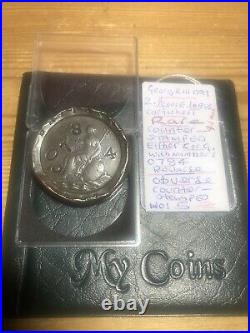 George III 1797 Two Pence Large Cartwheel RARE Counter-? Stamped (41mm) Antique George III 1797 Two Pence Large Cartwheel RARE Counter-? Stamped (41mm) Antique