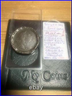 George III 1797 Two Pence Large Cartwheel RARE Counter-? Stamped (41mm) Antique George III 1797 Two Pence Large Cartwheel RARE Counter-? Stamped (41mm) Antique