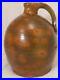 Great_Early_American_Redware_Ovoid_Jug_Gray_Green_Glaze_Peach_Spots_Rare_01_oxp