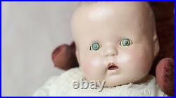 HTF Rare Open Bottle Mouth EARLY Antique Horsman Composition Baby Doll Vintage