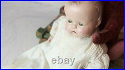HTF Rare Open Bottle Mouth EARLY Antique Horsman Composition Baby Doll Vintage