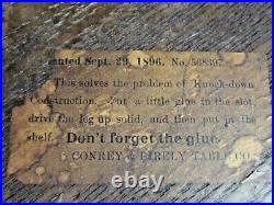 Indiana USA, Early Flat Pack Table 1896/7 Antique Import Rare. Ex Cond