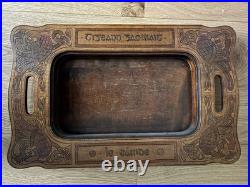 Irish Antique I Laid Tray In Gaelic Language Super Rare A Total One Off