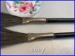 John Grey & Sons Early Antique Drum Brushes Painted Handles Rare