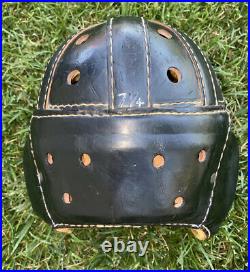 KILLER Early Old Antique 1930s VINTAGE 8 Spoke ALL Leather Football Helmet RARE