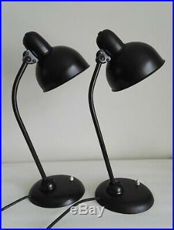 Kaiser Idell Rare Pair Of Early 6551 Lamps Art Deco Bauhaus Dell Design Classic