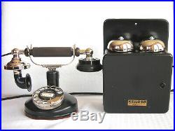 Kellogg Grabaphone Early Rare Dial Cradle Restored Antique Telephone Circa 1920