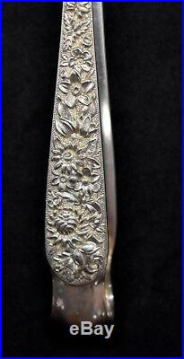 Kirk Repousse Sterling Slver Rare Early Sandwich Tongs No Monograms
