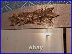 Large Rare Arts & Crafts'silval' Hammered Pewter Wall Mirror, Original Plate