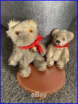 Lot 2 Very RARE Early Antique Farnell Soldier Miniature Mohair Bear + Schuco NR