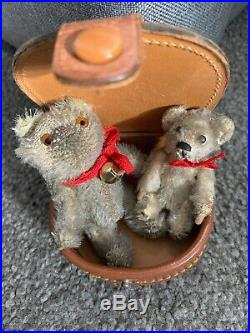 Lot 2 Very RARE Early Antique Farnell Soldier Miniature Mohair Bear + Schuco NR