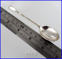 Mappin & Webb 6 Solid Silver Spoons HM1918 Rare Modernist Design Cased 55g