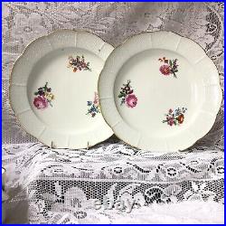 Meissen Early 19th Century Two Rare Basket Weave Plates, Diameter 23cm (9)