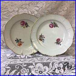 Meissen Early 19th Century Two Rare Basket Weave Plates, Diameter 23cm (9)