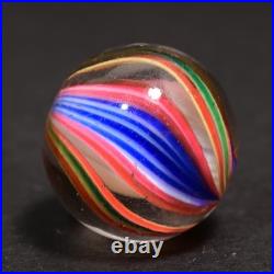 Naked Capped Ribbon Core Early German Handmade Antique Marble Rare 17.9mm 11/16
