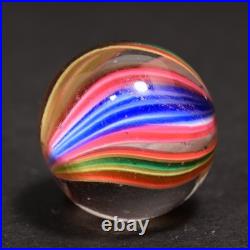 Naked Capped Ribbon Core Early German Handmade Antique Marble Rare 17.9mm 11/16