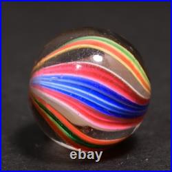 Naked Capped Ribbon Core Early German Handmade Antique Marble Rare 17.9mm 11/16