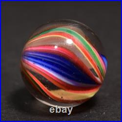 Naked Capped Ribbon Core Early German Handmade Antique Marble Rare 17.9mm 11/16