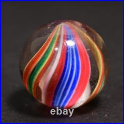Naked Capped Ribbon Core Early German Handmade Antique Marble Rare 17.9mm 11/16