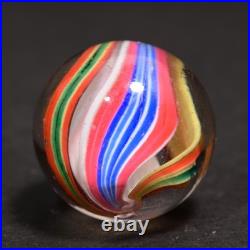 Naked Capped Ribbon Core Early German Handmade Antique Marble Rare 17.9mm 11/16