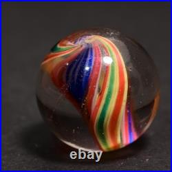 Naked Capped Ribbon Core Early German Handmade Antique Marble Rare 17.9mm 11/16