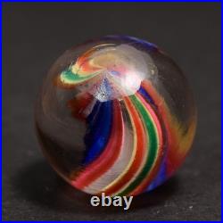 Naked Capped Ribbon Core Early German Handmade Antique Marble Rare 17.9mm 11/16