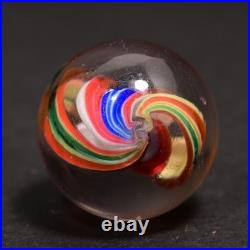 Naked Capped Ribbon Core Early German Handmade Antique Marble Rare 17.9mm 11/16