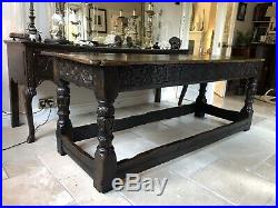 Nice Rare Early 17th Century Oak Refectory Table